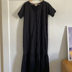 Tribe Alive Cotton Poplin Dress in Black size XS